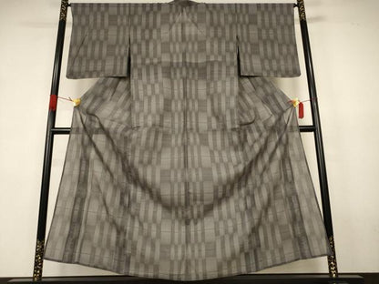 平和屋着物＊夏物　本場大島紬　夏大島　変わり間道　正絹　逸品　AABK4040jd