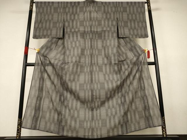 平和屋着物＊夏物　本場大島紬　夏大島　変わり間道　正絹　逸品　AABK4040jd