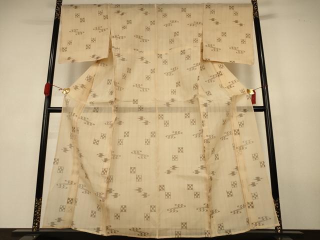 平和屋着物＊夏物　本場琉球絣　夏琉球　正絹　逸品　AABK4043jd