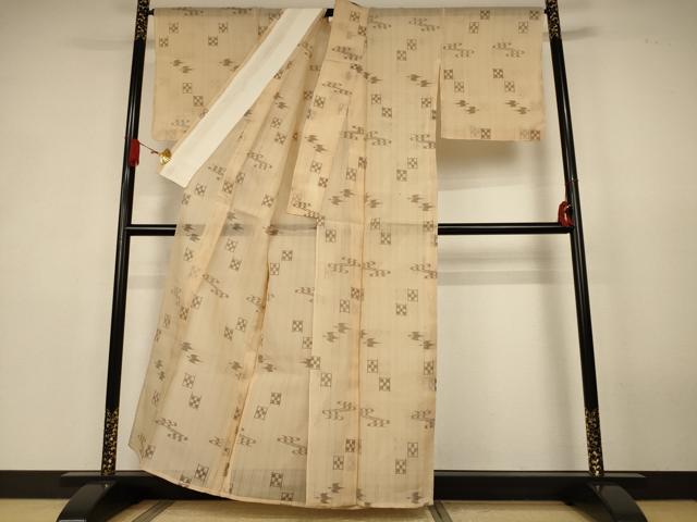 平和屋着物＊夏物　本場琉球絣　夏琉球　正絹　逸品　AABK4043jd