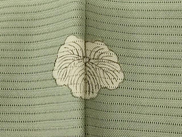 平和屋着物＊夏物　色無地　絽　柳鼠色　正絹　逸品　AABK4046jd