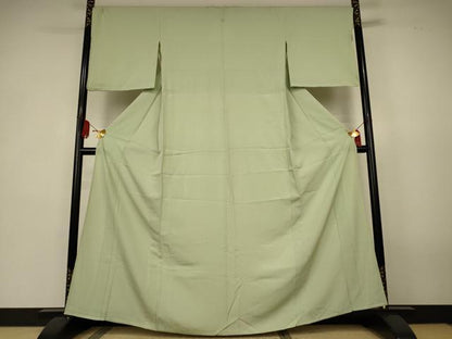 平和屋着物＊夏物　色無地　絽　若芽色　ますいわ屋扱い　正絹　逸品　AABK4047jd