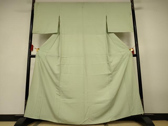 平和屋着物＊夏物　色無地　絽　若芽色　ますいわ屋扱い　正絹　逸品　AABK4047jd