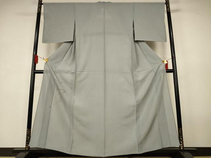 平和屋着物＊夏物　色留訪問着　絽　ドロンワーク　夢　灰青色　正絹　逸品　AABK4051jd