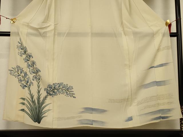 平和屋着物＊夏物　訪問着　絽　手描き　草花文　正絹　逸品　AABK4067jd