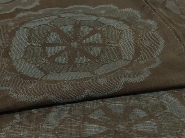 平和屋着物＊夏物　紗紬　源氏車文　正絹　逸品　AABK4068jd