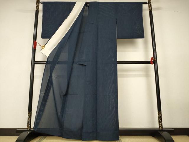 平和屋着物＊夏物　小紋　流水紋紗　正絹　逸品　AABK4071jd