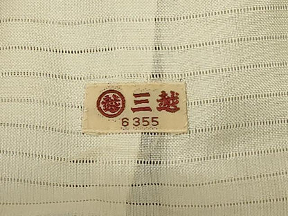 平和屋着物＊夏物　小紋　紗　よろけ縞紋紗　三越扱い　正絹　逸品　AABK4074jd