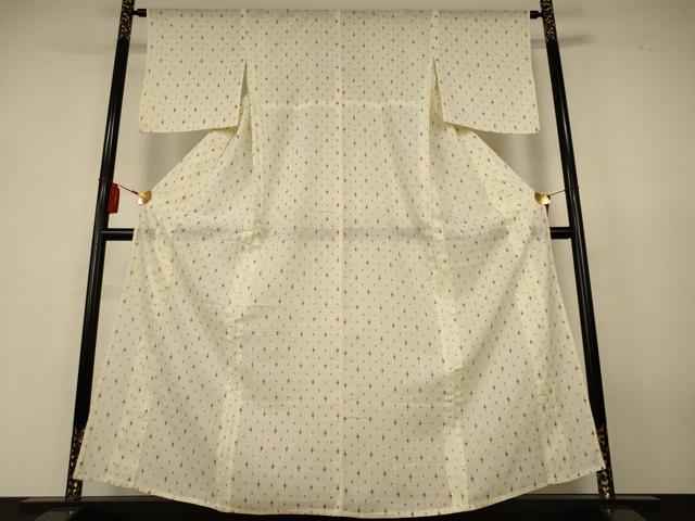 平和屋着物＊夏物　小紋　紗　幾何学文様　AABK4075jd