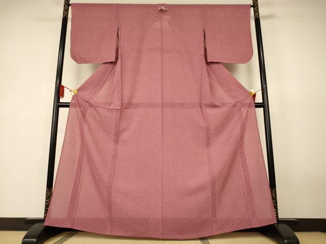 平和屋着物＊夏物　江戸小紋　絽　花尽くし　正絹　逸品　AABK4076jd