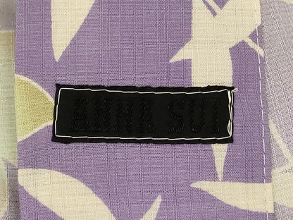 平和屋着物∴夏物　小紋　浴衣兼用　ANNA SUI　横段草花文　さんび謹製　洗える着物　AABK4081jd