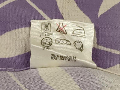 平和屋着物∴夏物　小紋　浴衣兼用　ANNA SUI　横段草花文　さんび謹製　洗える着物　AABK4081jd