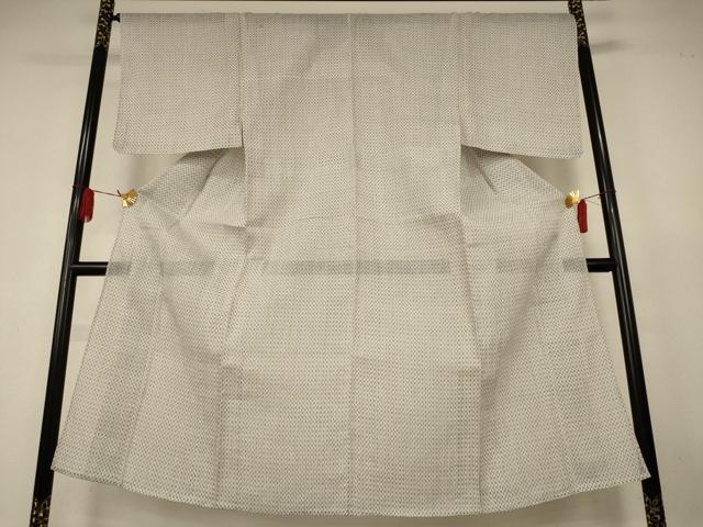 平和屋着物＊夏物　男性　本場小千谷ちぢみ　絣柄　反端付き　麻　逸品　AABK4085jd