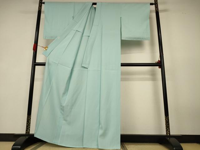 平和屋着物＊夏物　色無地　絽　富貴子　錆青磁色　正絹　逸品　未使用　AABK4093jd