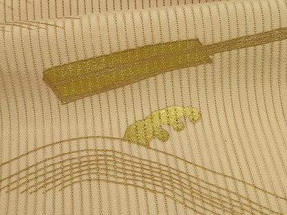 平和屋着物＊夏物　色留袖　縦絽　立波扇文　暈し染め　金彩　ロング丈　正絹　逸品　AABK4094jd