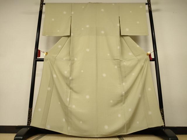 平和屋着物＊夏物　小紋　勝虫　丸文　蛍暈し　逸品　AABK4099jd