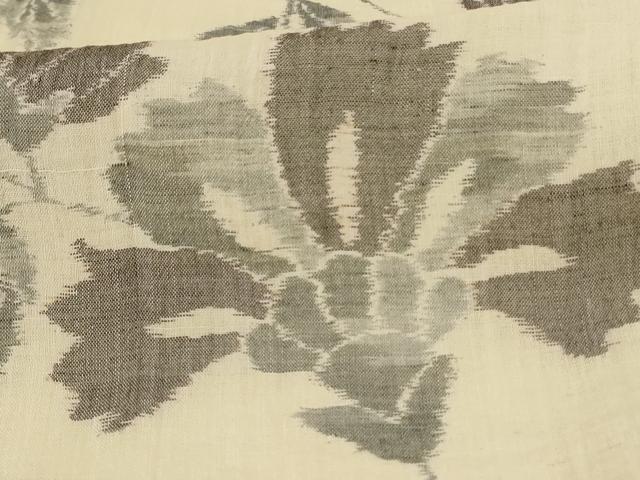 平和屋着物＊夏物　本場小千谷ちぢみ　草花文　麻　逸品　AABK4100jd