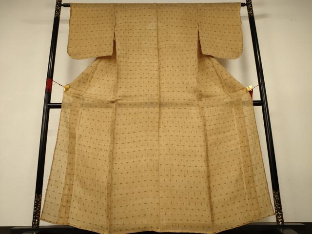 平和屋着物＊夏物　芭蕉布　絣柄　手積み芭蕉糸100％　逸品　AABK4101jd