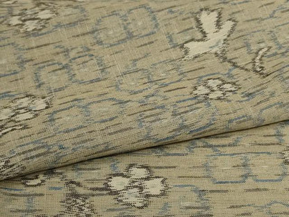 平和屋着物＊夏物　結城紬　夏結城　枝花文　反端付き　正絹　逸品　AABK4103jd