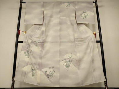 平和屋着物＊夏物　訪問着　絽　草花文　暈し染め　正絹　逸品　未使用　AABK4107jd