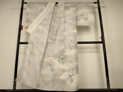 平和屋着物＊夏物　訪問着　絽　草花文　暈し染め　正絹　逸品　未使用　AABK4107jd