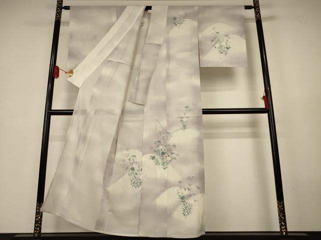 平和屋着物＊夏物　訪問着　絽　草花文　暈し染め　正絹　逸品　未使用　AABK4107jd