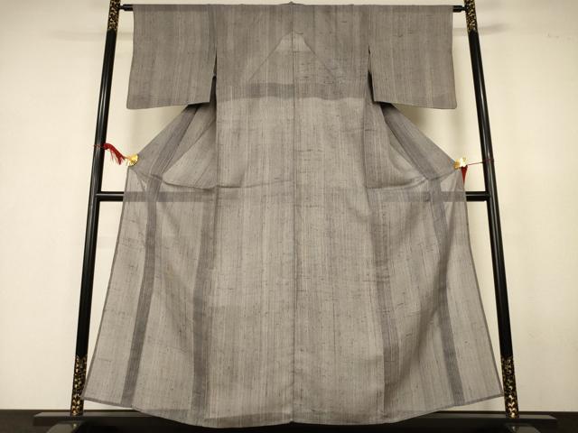 平和屋着物＊夏物　紗紬　霞文　正絹　逸品　AABK4111jd
