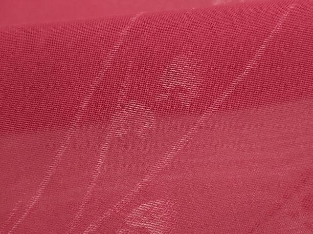 平和屋着物＊夏物　小紋　紗　草花文　正絹　逸品　AABK4112jd
