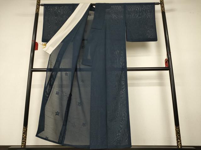 平和屋着物＊夏物　色無地　絽　芝花紋紗　百入茶色　正絹　逸品　AABK4125jd