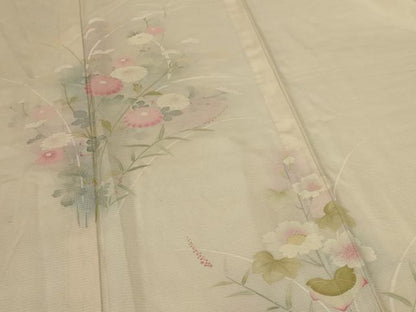 平和屋着物＊夏物　訪問着　絽　草花文　暈し染め　正絹　逸品　AABK4126jd