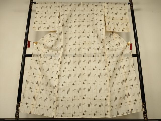 平和屋着物＊夏物　沖縄県無形文化財指定 本場八重山上布　麻　逸品　AABK4131jd