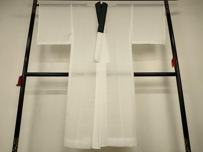 平和屋着物＊夏物　男性　長襦袢　変わり絽　白色　洗える着物　AABK4133jd