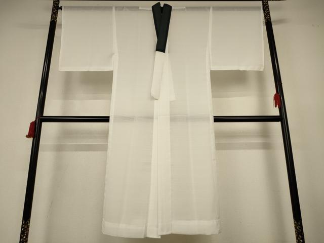 平和屋着物＊夏物　男性　長襦袢　変わり絽　白色　洗える着物　AABK4133jd