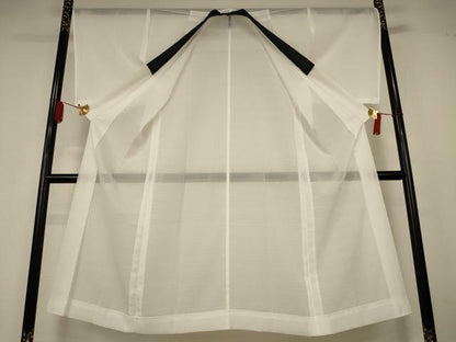 平和屋着物＊夏物　男性　長襦袢　変わり絽　白色　洗える着物　AABK4133jd
