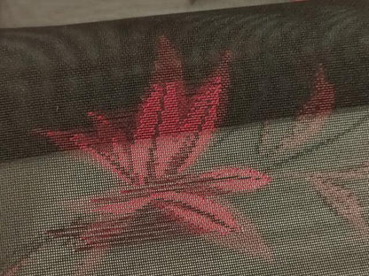 平和屋着物＊夏物　小紋　紗　草花文　正絹　逸品　AABK4134jd