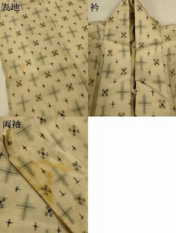平和屋着物＊夏物　粋夏絣　絣文　証紙付き　正絹　逸品　AABK4146jd