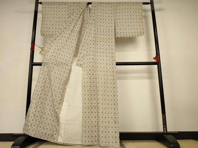 平和屋着物＊夏物　粋夏絣　絣文　証紙付き　正絹　逸品　AABK4146jd