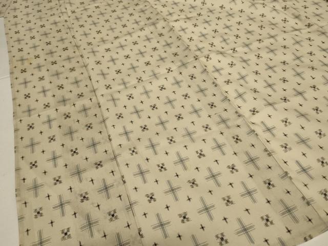 平和屋着物＊夏物　粋夏絣　絣文　証紙付き　正絹　逸品　AABK4146jd