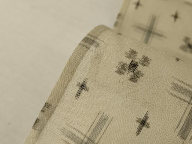 平和屋着物＊夏物　粋夏絣　絣文　証紙付き　正絹　逸品　AABK4146jd