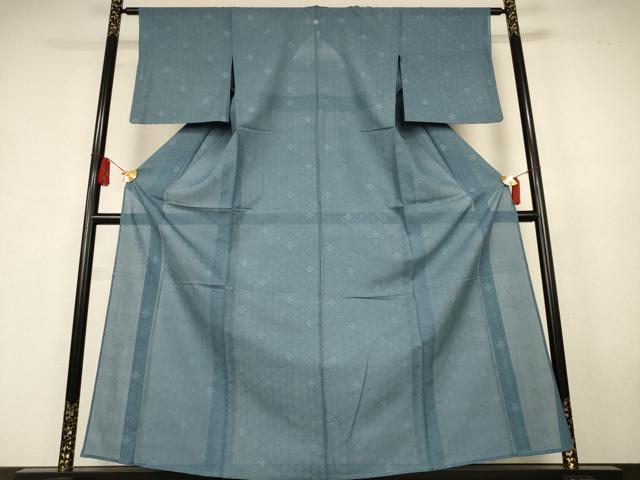 平和屋着物＊夏物　色無地　絽　松皮菱紋紗　正絹　逸品　AABK4149jd