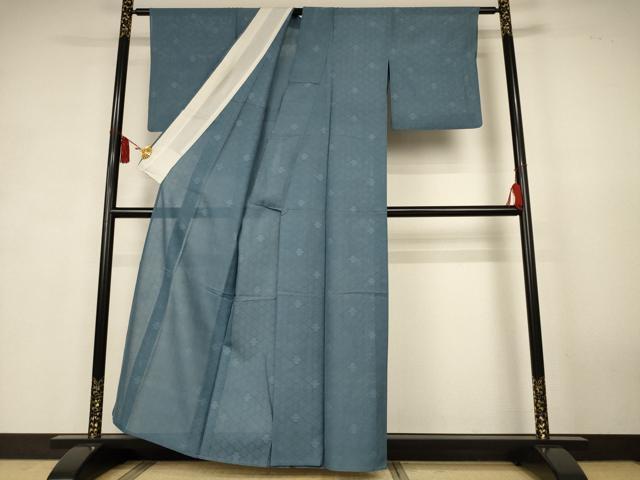 平和屋着物＊夏物　色無地　絽　松皮菱紋紗　正絹　逸品　AABK4149jd