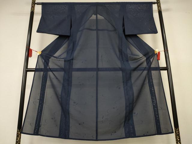 平和屋着物＊夏物　色無地　絽　舞花紋紗　褐返色　正絹　逸品　AABK4152jd