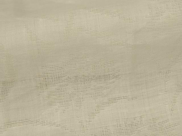 平和屋着物＊夏物　長襦袢　流水紋紗　生成り色　小千谷織物　証紙付き　麻　逸品　AABK4157jd