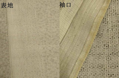平和屋着物＊夏物　結城紬　夏結城　100亀甲　間道　正絹　逸品　AABK4158jd