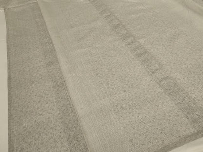 平和屋着物＊夏物　結城紬　夏結城　100亀甲　間道　正絹　逸品　AABK4158jd