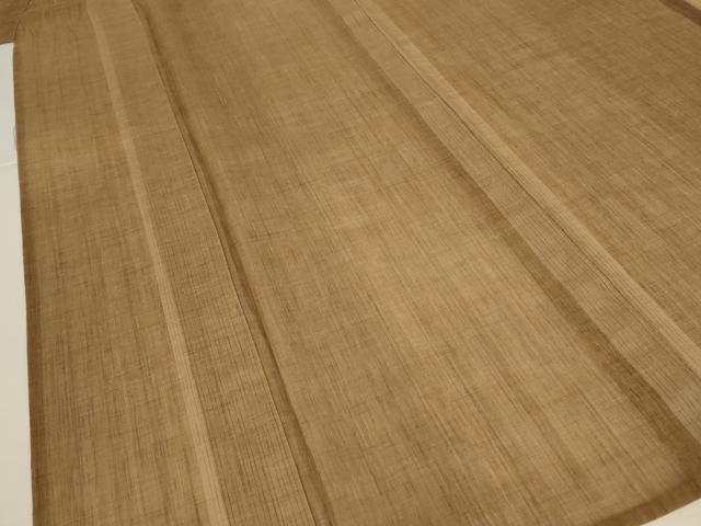 平和屋着物＊夏物　紗紬　夏柿泥　越後おぐに「くるまや」工房　小千谷織物　証紙付き　正絹　逸品　AABK4160jd