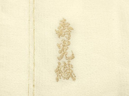 平和屋本店▼和装小物　帯揚げ　寿光織　貝合わせ風景文　金銀糸　逸品　AABK4164ay