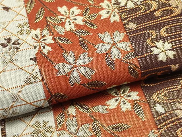 平和屋着物▼和装小物　重ね衿・伊達衿　まとめて5点　更紗花文　金糸　金彩　パール縮緬　逸品　AABK4193ay