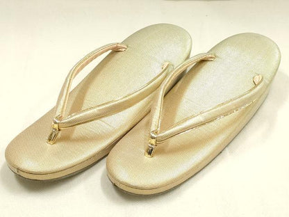 平和屋着物▼和装小物　和装バッグ・草履セット　おき宗　クラッチバッグ　金糸　逸品　AABK4202ay