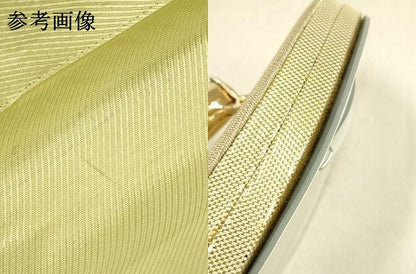 平和屋着物▼和装小物　和装バッグ・草履セット　ハンドバッグ　チェーンバッグ　金糸　逸品　未使用　AABK4205ay